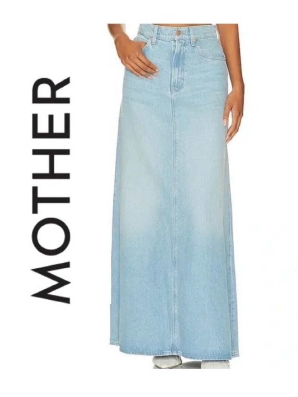 MOTHER DENIM THE STRAIGHT A MAXI SKIRT in HUMMINGBIRD sz 28